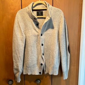 100% lambs wool cardigan size large (runs small)